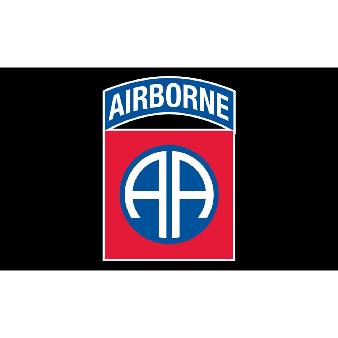 U.S. Army 82nd Airborne Flag with Grommets 3ft x 5ft White Background